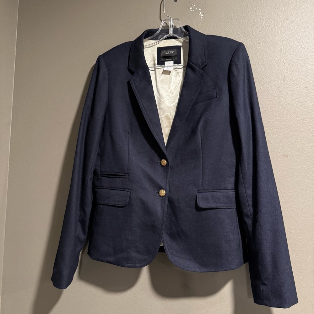 J. Crew Women's Dark Blue School Boy Blazer with Gold Buttons Size 10T